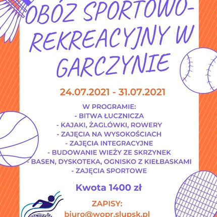 Obóz Sportowo - Rekreacyjny w Garczynie
